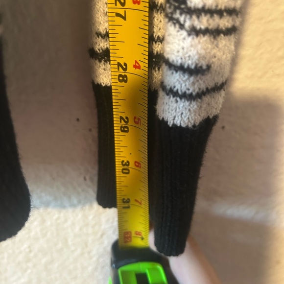 Anthropologie Staring at Stars Black & White Cardigan V Neck Large Fall Cozy - Picture 5 of 13